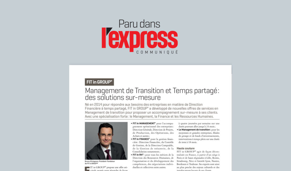L’express parle de FIT in NETWORK !