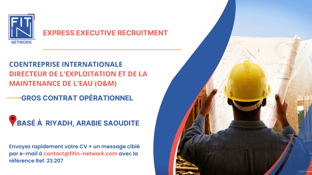 DIRECTEUR DE L’EXPLOITATION ET DE LA MAINTENANCE DE L’EAU (O&M) Réf. 23.207
