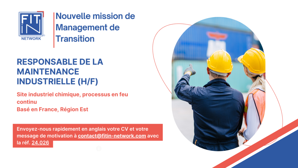 RESPONSABLE DE LA MAINTENANCE INDUSTRIELLE (H/F)