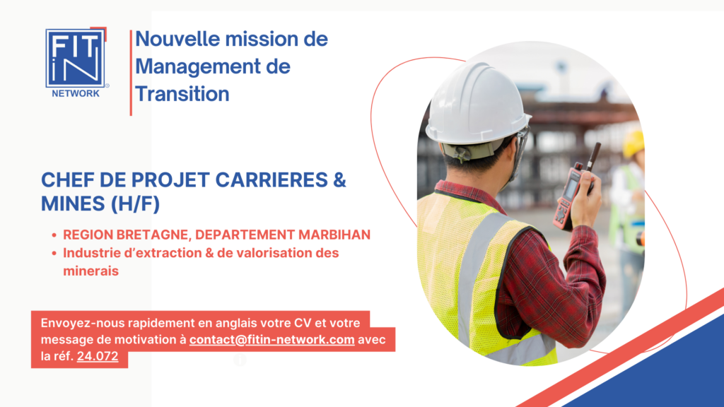 CHEF DE PROJET CARRIERES et MINES (H/F)