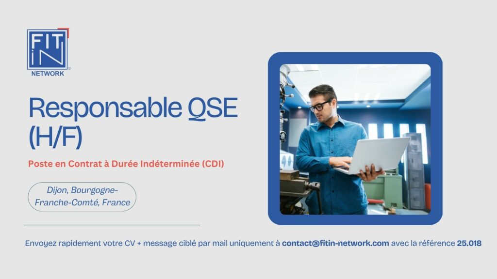 Responsable QSE (H/F) – DIJON – Bourgogne-Franche-Comté